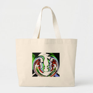 Abstract Face Hakuna Matata Art Print Large Tote Bag