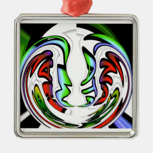 Abstract Face Hakuna Matata Art Print Metal Ornament