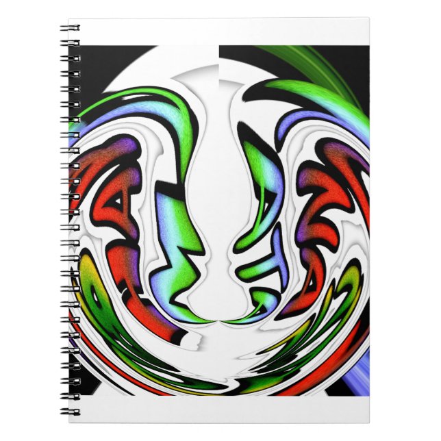 Abstract Face Hakuna Matata Art Print Notebook (Front)