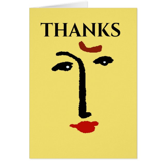 Abstract Face In Yellow (Front)