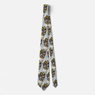 Abstract face of an alien tie