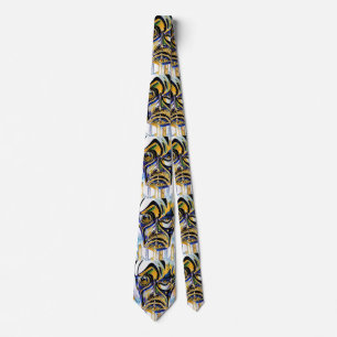 Abstract face of an alien tie