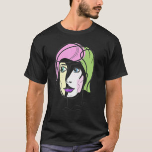 Abstract Face One Line Women Men Kids Boys Girls T T-Shirt