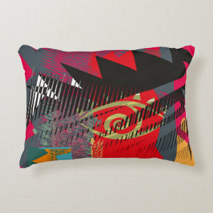 Abstract face painting, wall art, vintage design i decorative cushion
