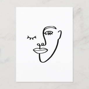 Abstract Face Postcard