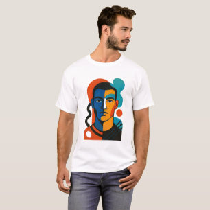 Abstract Face T-Shirt Modern Pop Art Graphic Tee