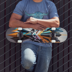 Abstract Face. Transformers Style Skateboard