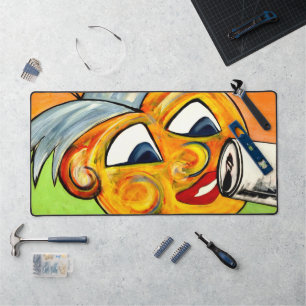 Abstract Faced Desk Mat