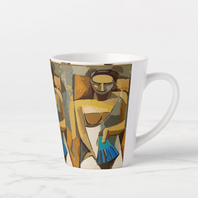 Abstract Faces, add text, Coffee Mug (Right)