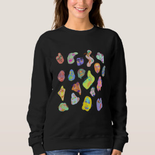 Abstract Faces Artistic Faces Funky Sweatshirt