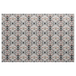Abstract Faces Design II Fabric