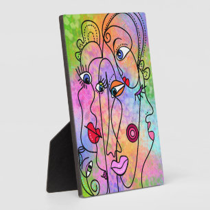 Abstract Faces Plaque