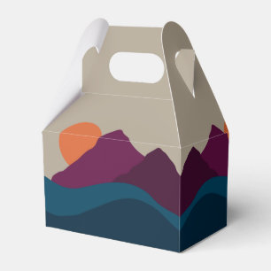 Abstract Fall Autumn Mountain Landscape Sunset Favour Box