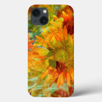 Abstract Fall Colour Flowers
