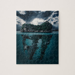 Abstract Fantasy Artistic Island Jigsaw Puzzle