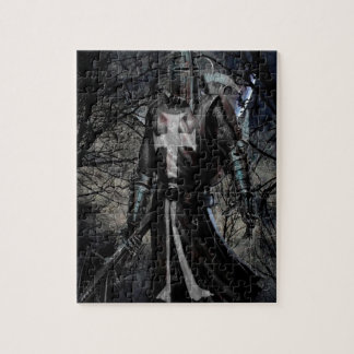 Abstract Fantasy Black Knight Plague Jigsaw Puzzle