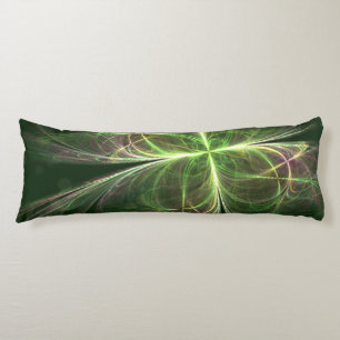 Abstract Fantasy Four Leaves Green Clover Body Cushion