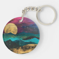 Abstract Fantasy Moonscape Two-sided Acrylic