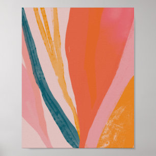 Abstract Fauna 2 - Tangerine & Peach Tone Poster