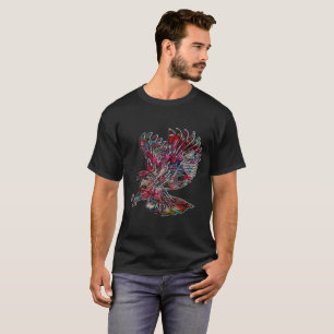 Abstract Faux Metallic Tribal Eagle T-Shirt