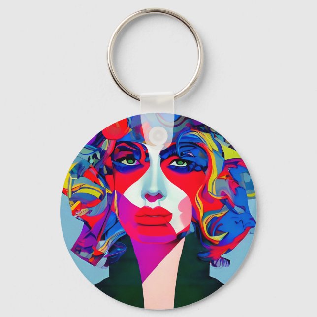 Abstract Female Key Ring (Front)