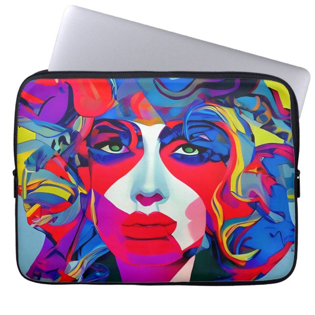 Abstract Female Laptop Sleeve (Front)