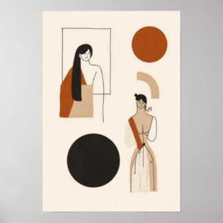 Abstract Female Portrait Wall Art | Minimalist