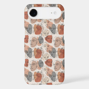 Abstract Feminine Face Pattern