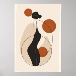 Abstract Feminine Silhouette Wall Art | Minimalist