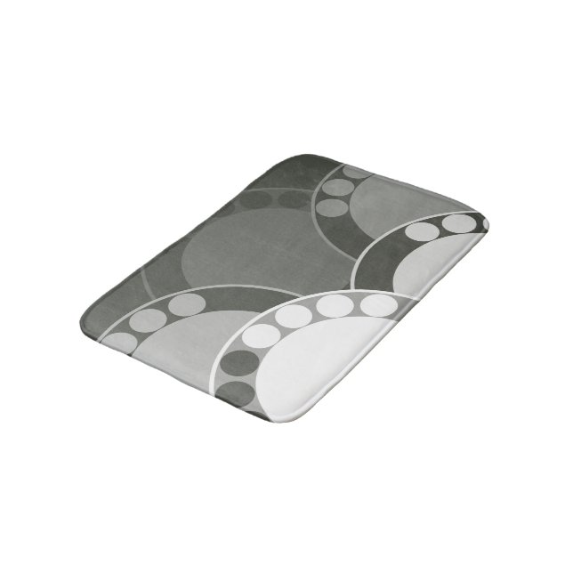 Abstract Fern Frond - Dark Green - Bath Mat (Angled)