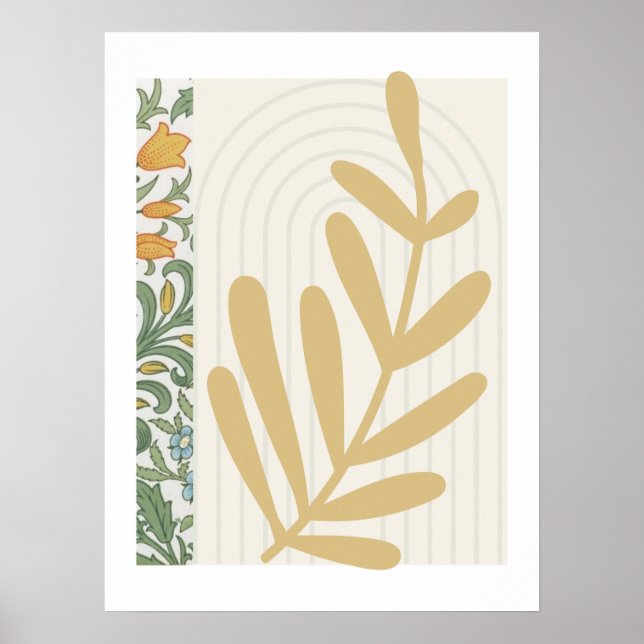 Abstract Fern Leaf Poster (Front)