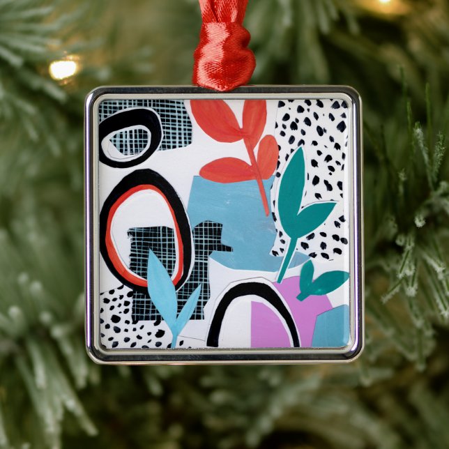 Abstract Field Trip Metal Ornament (Tree)