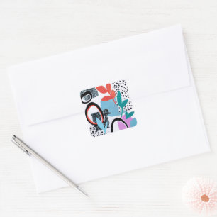 Abstract Field Trip Square Sticker