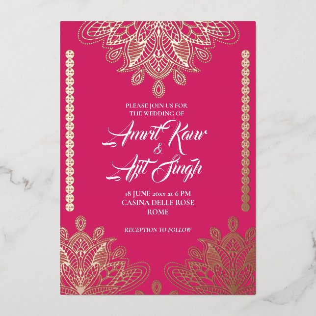 Abstract Filigree on Fuchsia (Front)