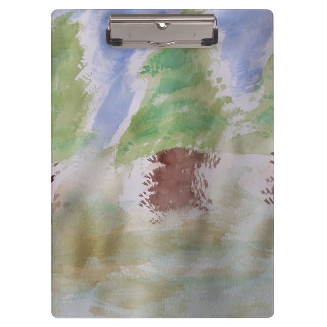Abstract Fir Trees Clipboard (Front)