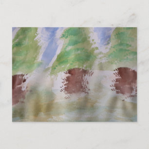 Abstract Fir Trees Postcard