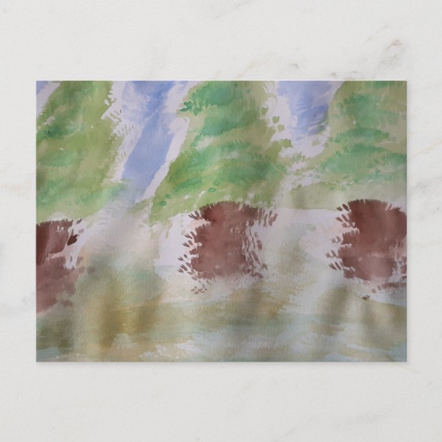 Abstract Fir Trees Postcard (Front)