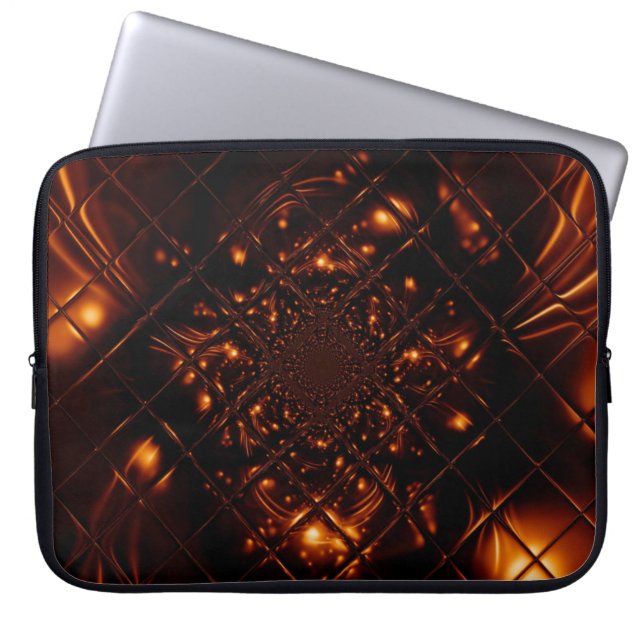 Abstract Fire Glass Laptop Computer Sleeve (Front)