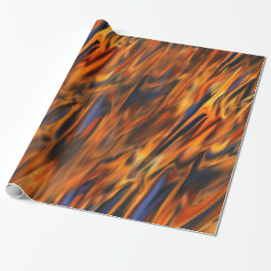 Abstract Fire & Ice Wrapping Paper