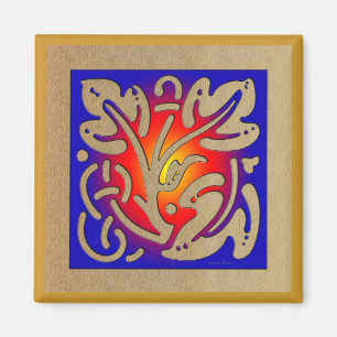 Abstract Fireplace Magnet