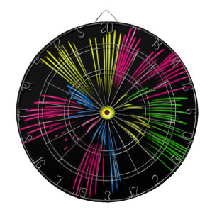 Abstract Fireworks Explosion Dart Board