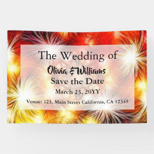 Abstract Fireworks Stars Background Banner