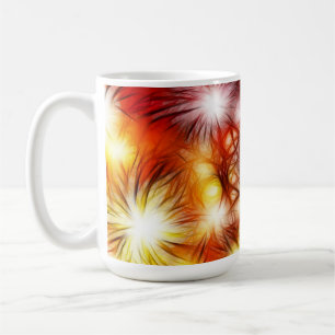 Abstract Fireworks Stars Background Coffee Mug