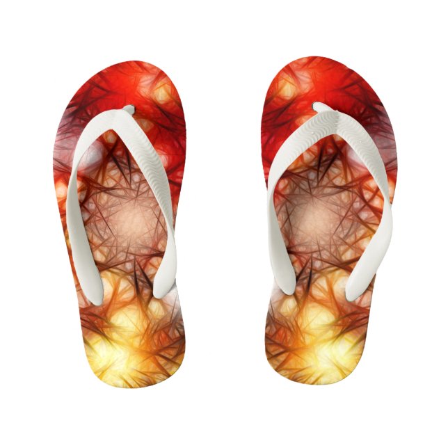 Abstract Fireworks Stars Background  Kid's Thongs (Footbed)