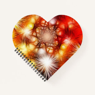 Abstract Fireworks Stars Background Notebook