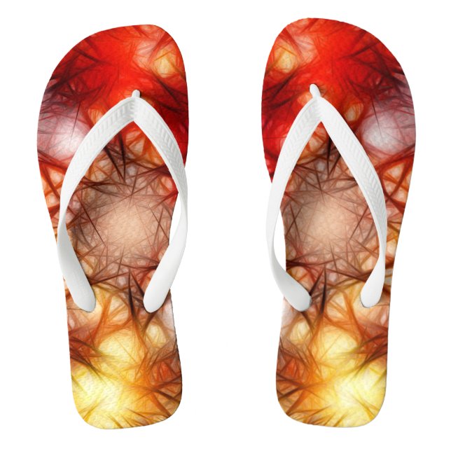 Abstract Fireworks Stars Background  Thongs (Footbed)