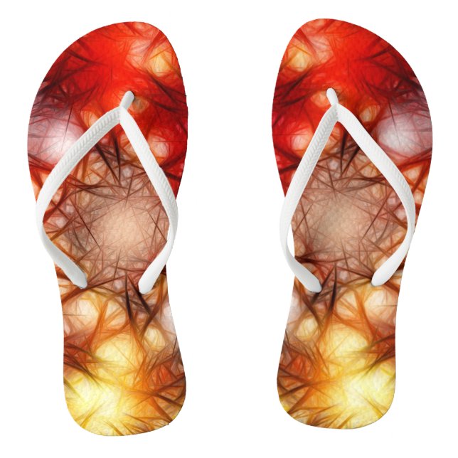 Abstract Fireworks Stars Background  Thongs (Footbed)
