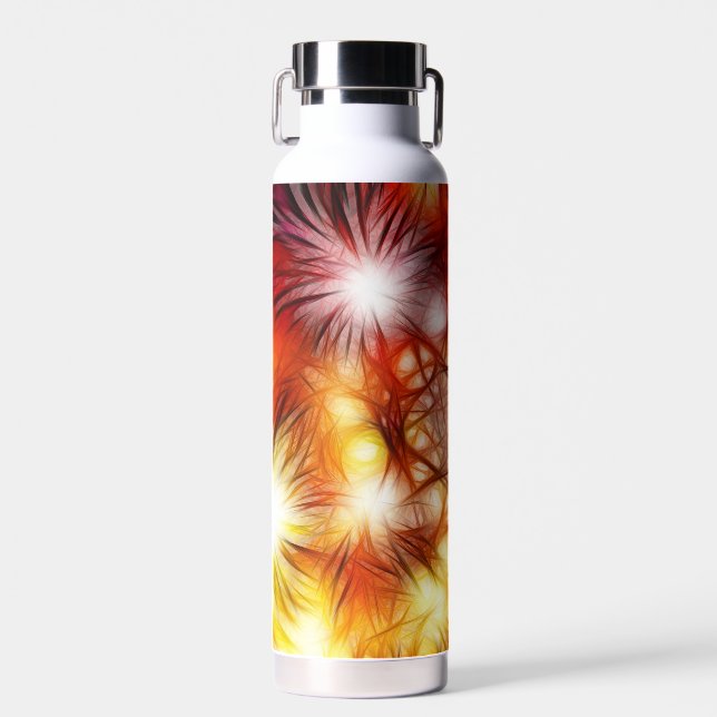 Abstract Fireworks Stars Background Water Bottle (Front)