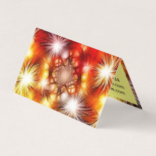 Abstract Fireworks Stars Design Custom Template Business Card