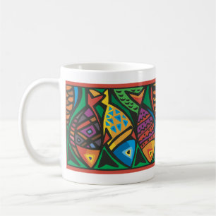Abstract Fish Art Design Coffee Mug